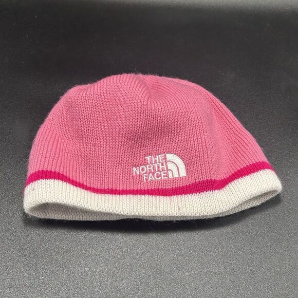 The North Face Beanie Girl's One Size Pink Knit Pull On Acrylic - Picture 1 of 5